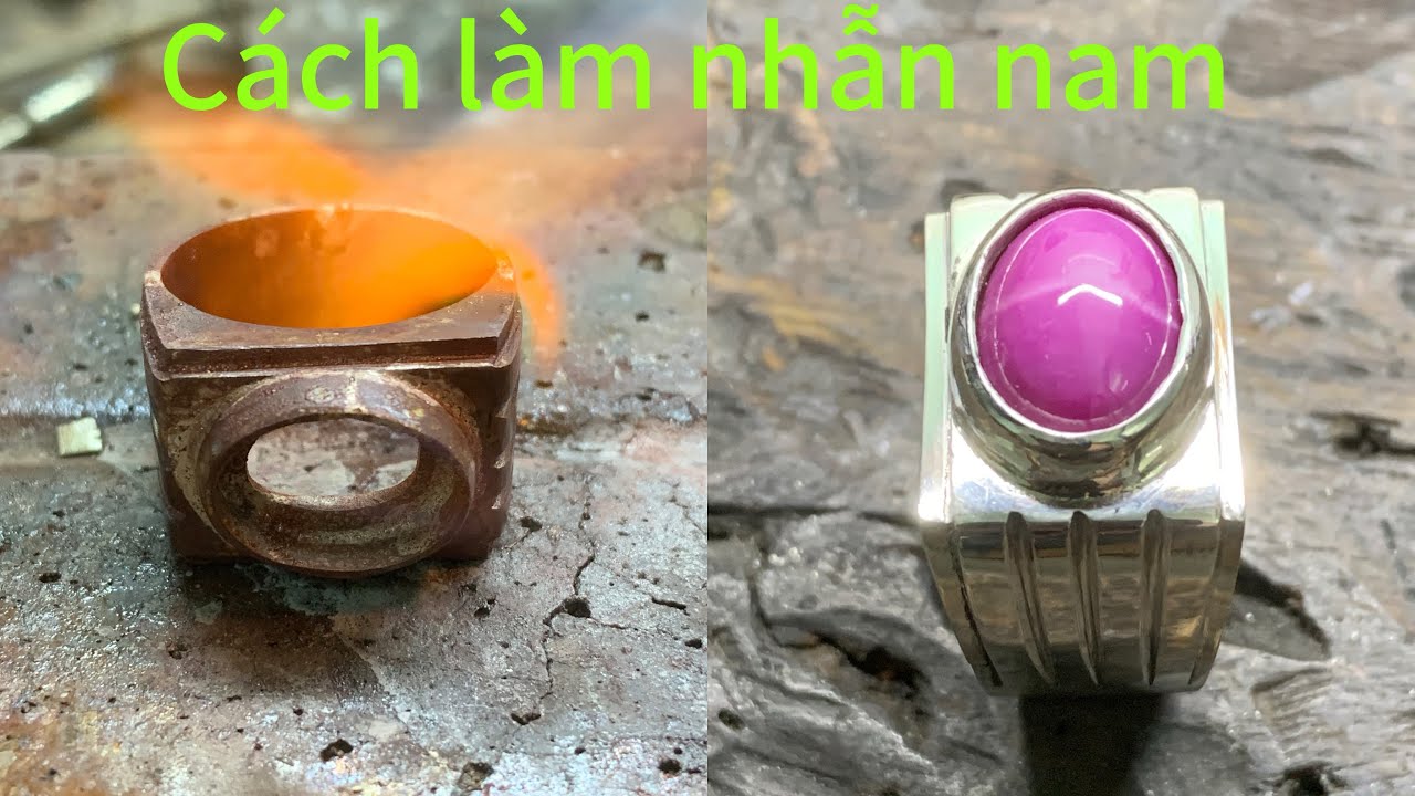 @Dung_Jewelry поделились рецептом изготовления мужских колец ручной работы с камнями в форме звез...