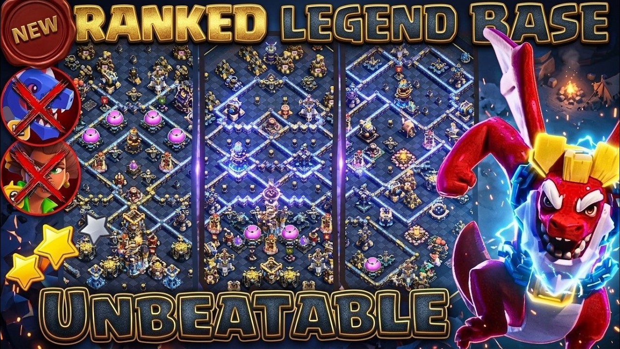 *TH18 UNBEATABLE! Best Anti-3 Star LEGEND league for WAR Bases With Links 2026!