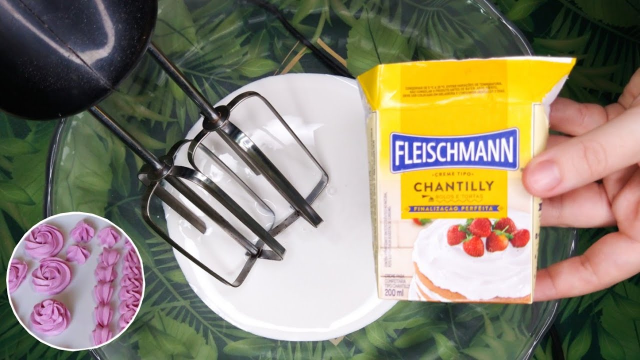 Como Fazer CHANTILLY EM CASA! Sem mistério com 1 Ingrediente, perfeito para decorar bolo e sobremesa