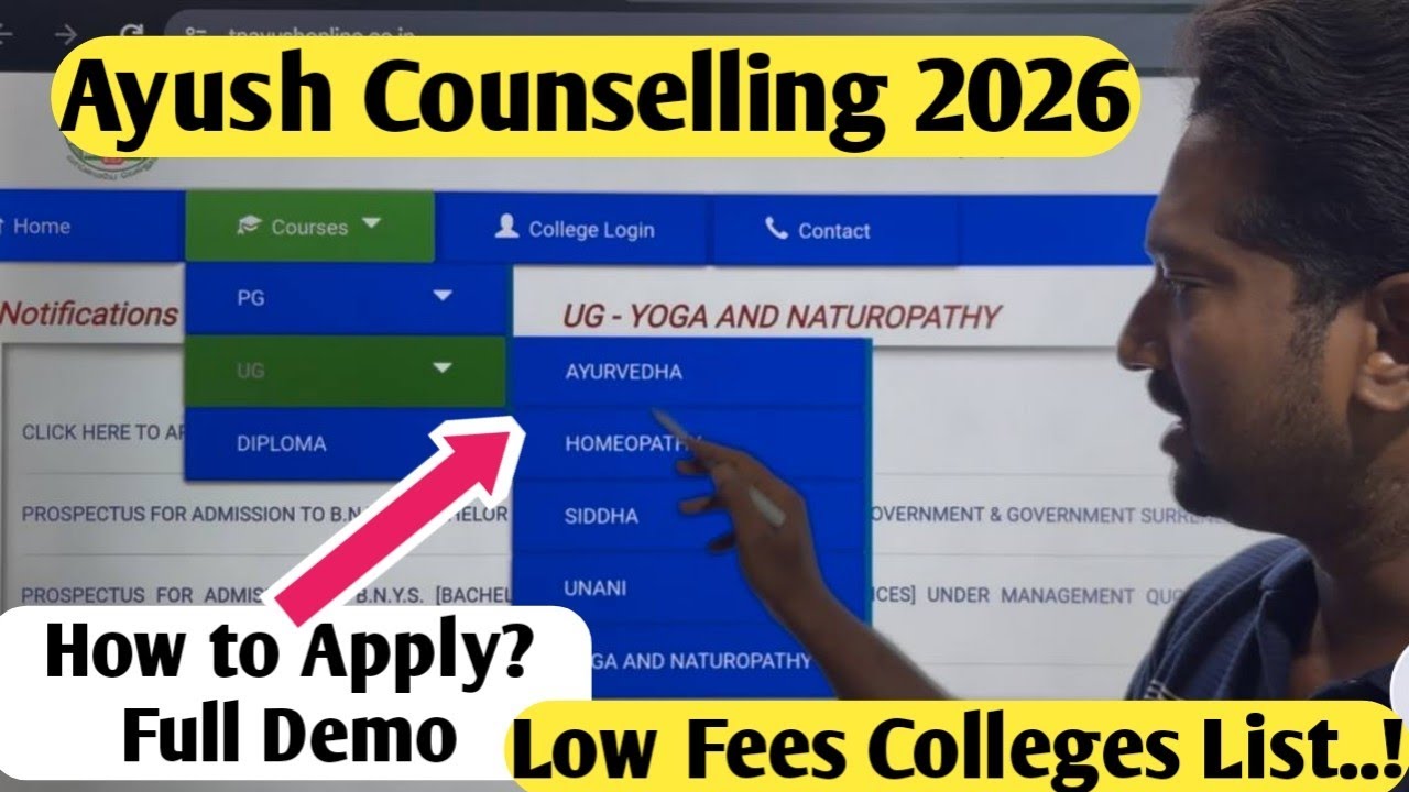 BAMS | BHMS | BSMS | BUMS Counselling 2026 🔥 Online Registration Demo | Step-by-Step Tamil | 2026