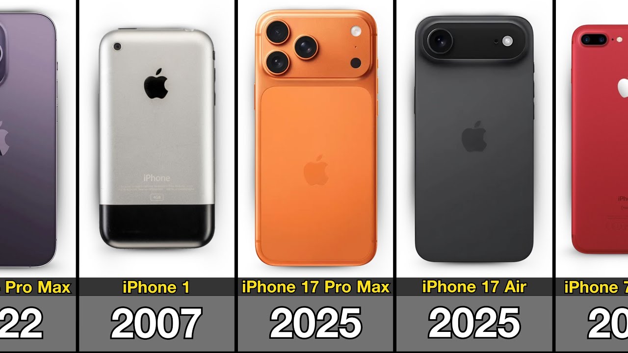 Every iPhone from 2007 to 2025! | iPhone 1 to iPhone 17 Comparison