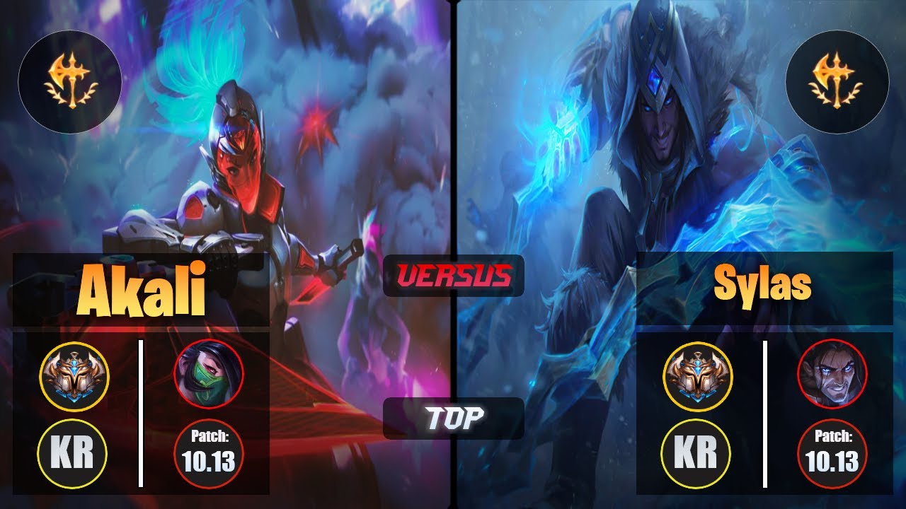 Challenger AKALI [Conqueror] (Top) VS  SYLAS - Challenger KR Patch 10.13