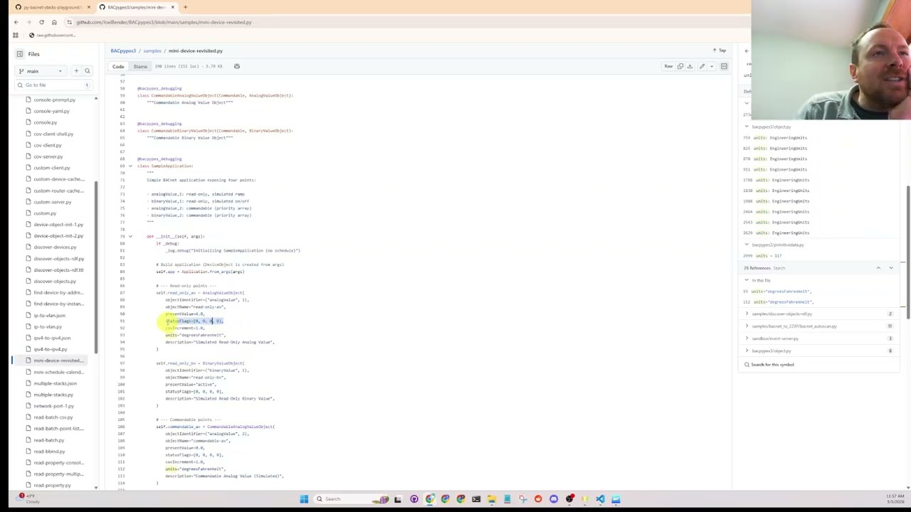 Day 21 – Building the Web Weather BACnet Server + Slicing & f-Strings Theory lecture