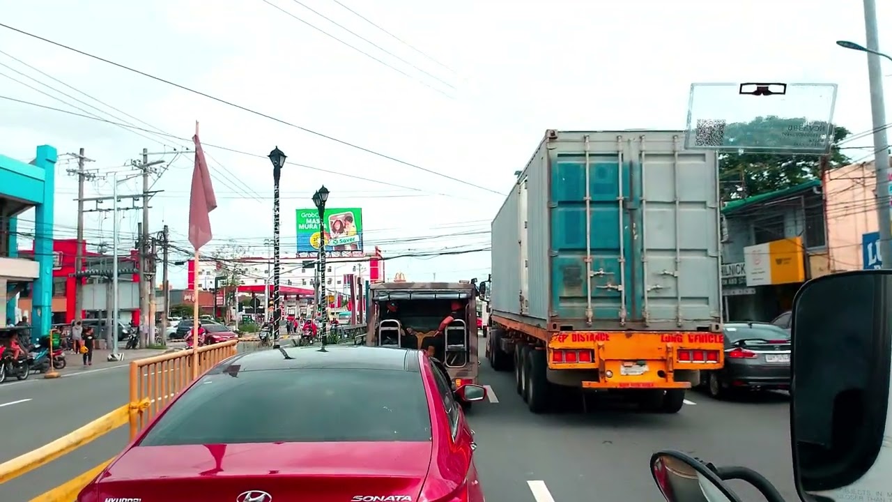 Mabiga, Mabalacat City, Pampanga Philippines - Driving through the streets to see people and places