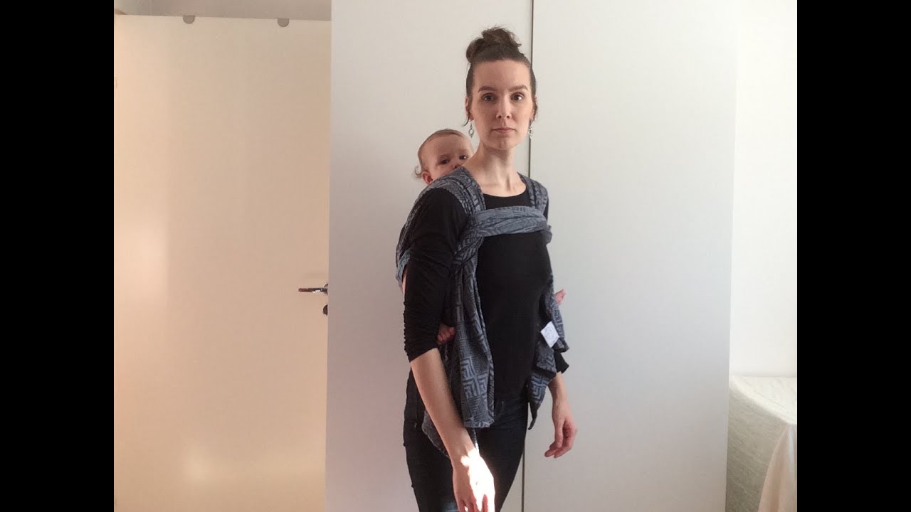 Vävd bärsjal: Short back cross carry (SBCC)