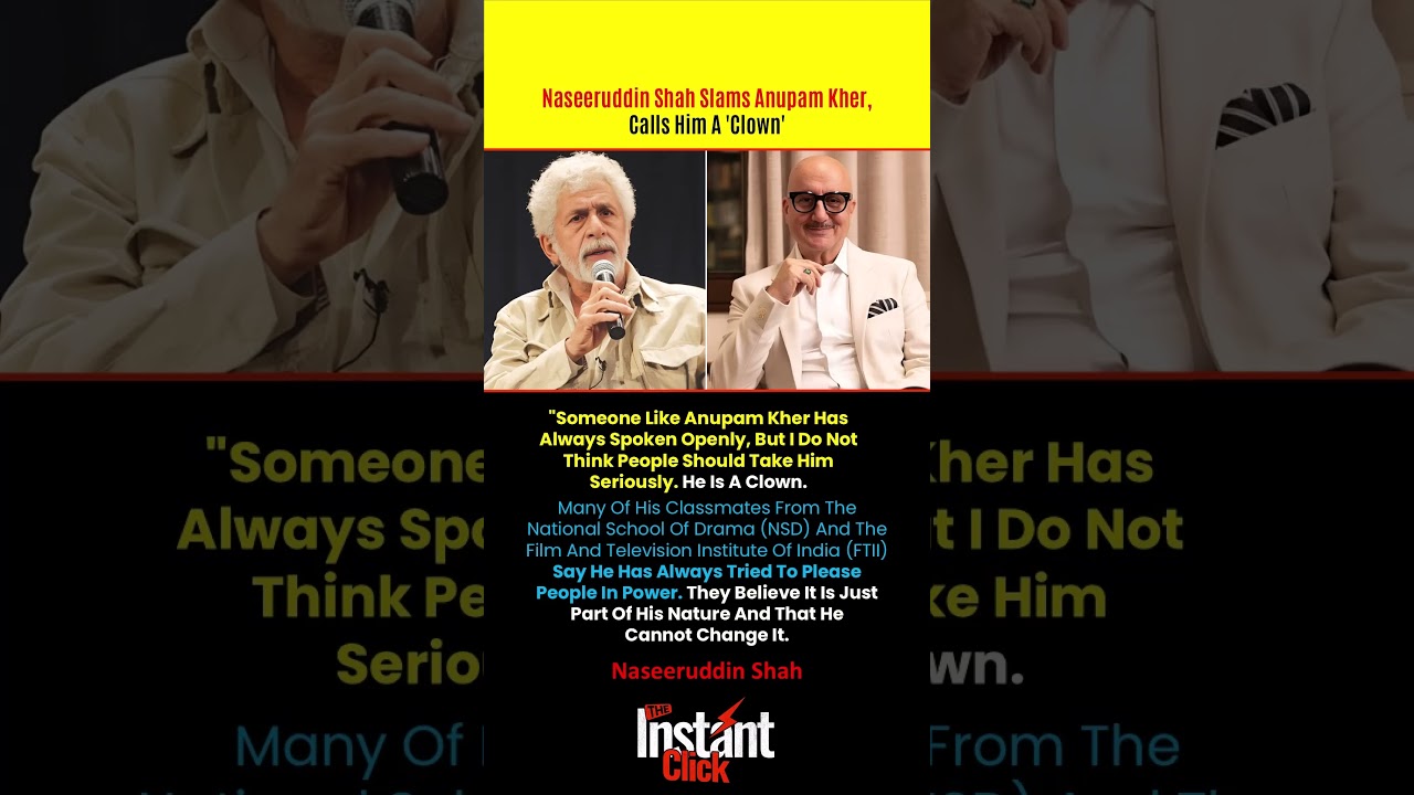 🎬 Naseeruddin Shah's Viral Remark on Anupam Kher! 😳 