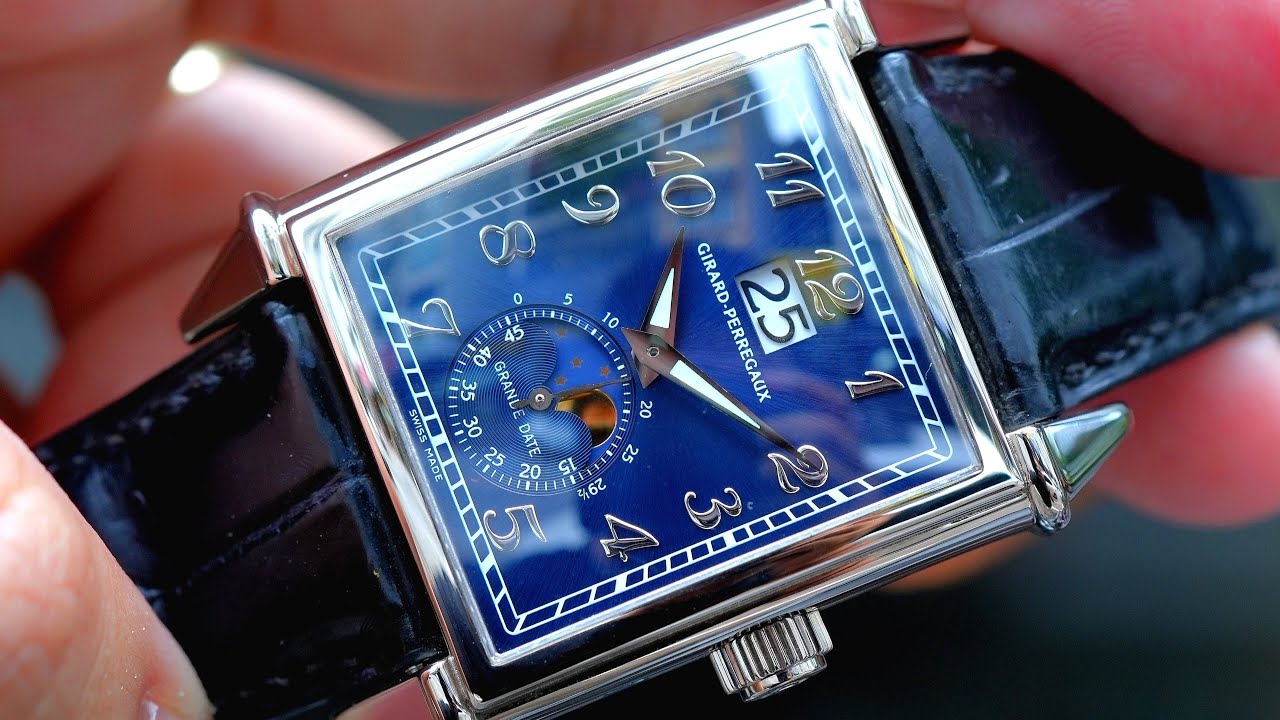 [Đẹp] Girard Perregaux Vintage 1945 Grande Date Moonphase Blue 2580 | Hotline 0982298881