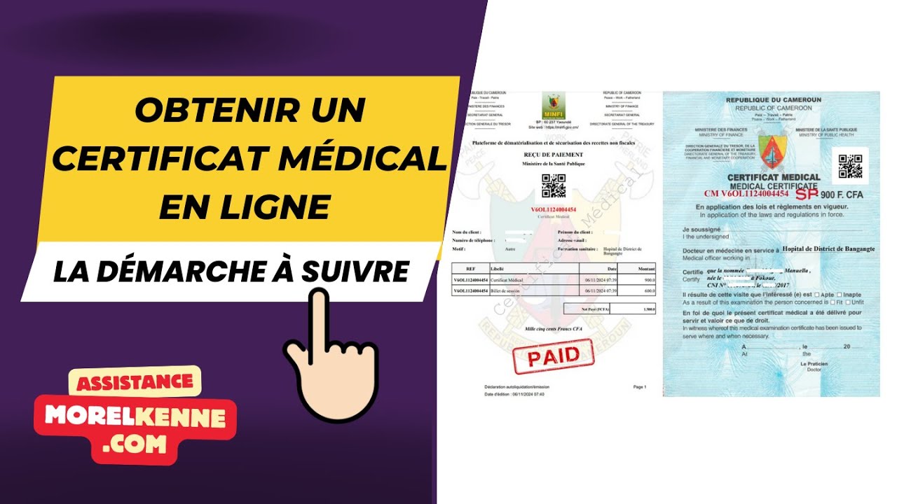 Comment obtenir le certificat médical en ligne au Cameroun