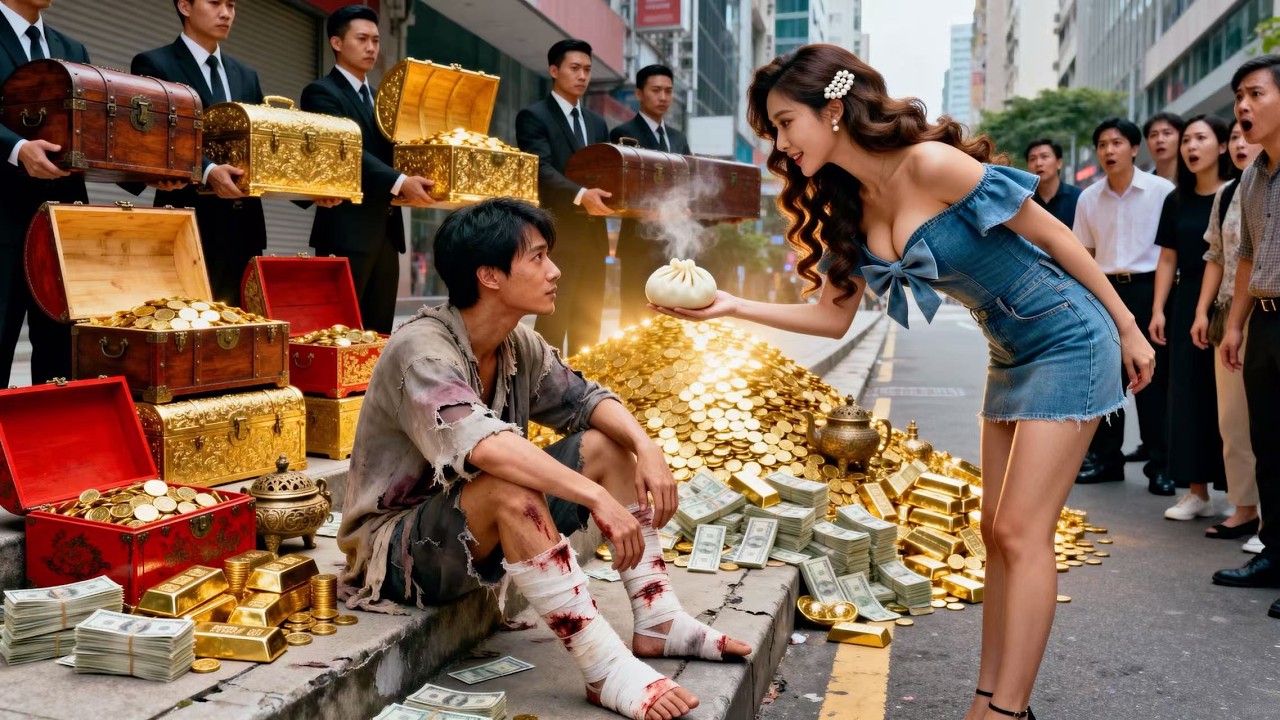 Billionaire beggar test: only a girl helped. Revealed, he rewarded her—others regretted it!#drama