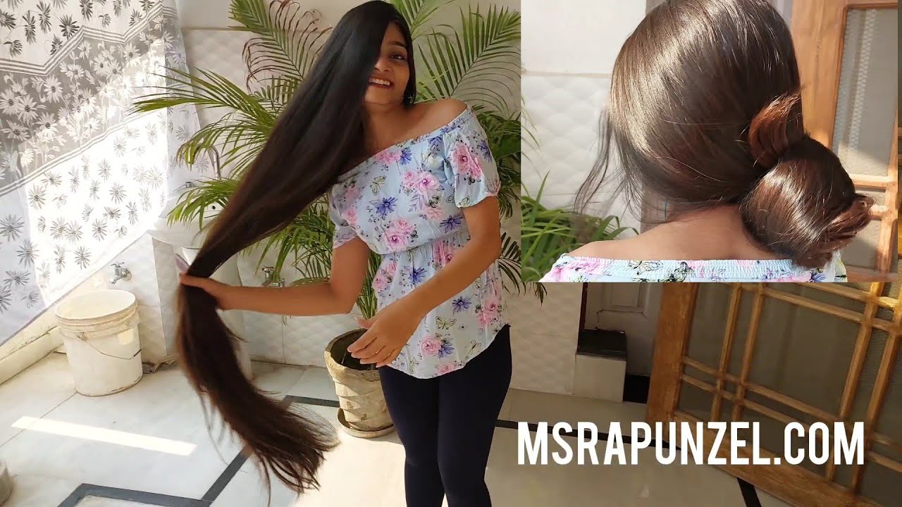 MsRapunzel | Indian Rapunzel Makes the Silkiest Buns with her Knee Length Hair