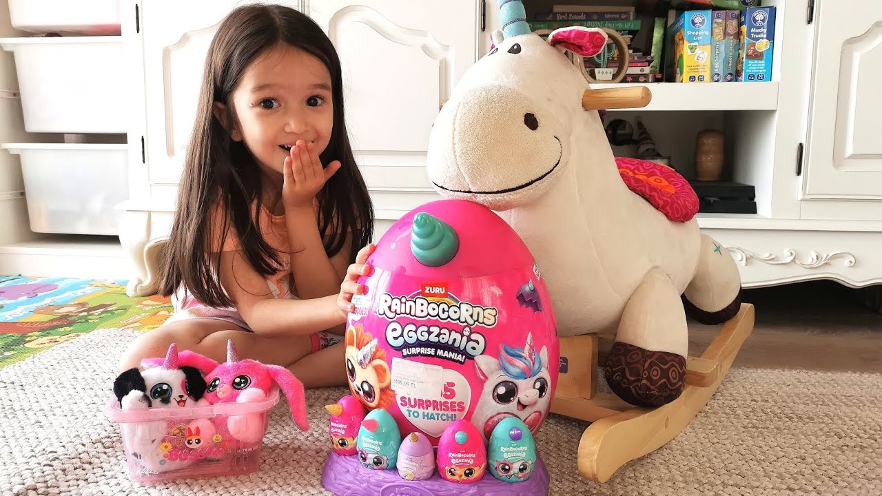 Rainbocorns Eggzania Surprise Mania -   sürprizli peluş oyuncak dev yumurta #rainbocorns #sürpriz 😍