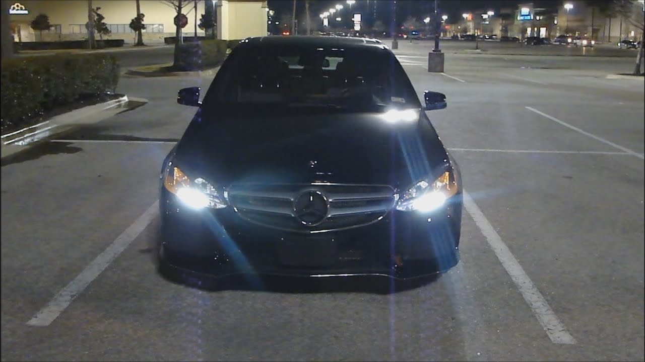 2015 Mercedes Benz E-класса (ночной обзор) LED