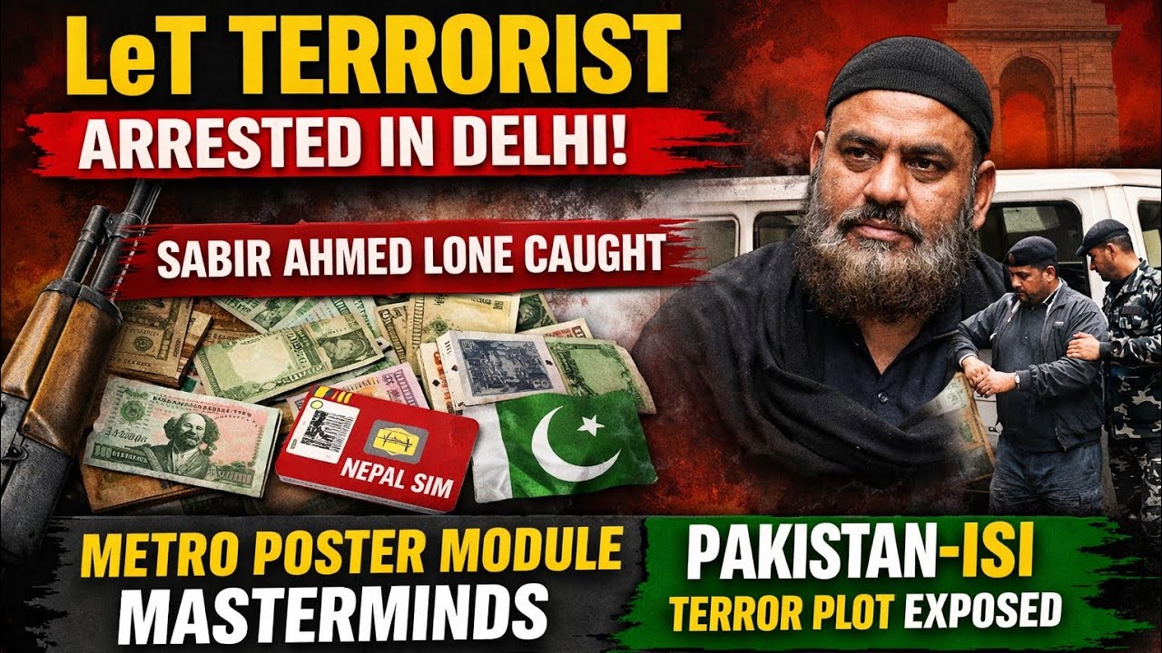 &ldquo;Top LeT Terrorist & Metro Poster Module Handler Shabir Ahmed Lone Arrested in Delhi&rdquo;