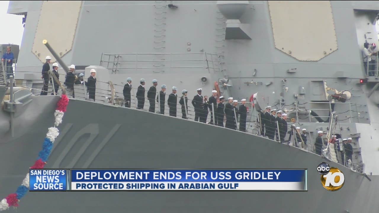 USS Gridley returns to San Diego following six-month deployment