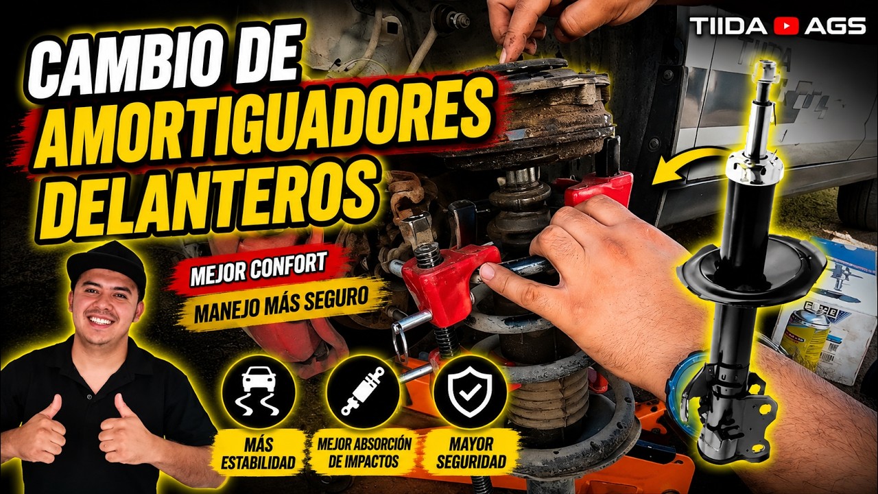 Cambio de amortiguadores delanteros de tiida nissan