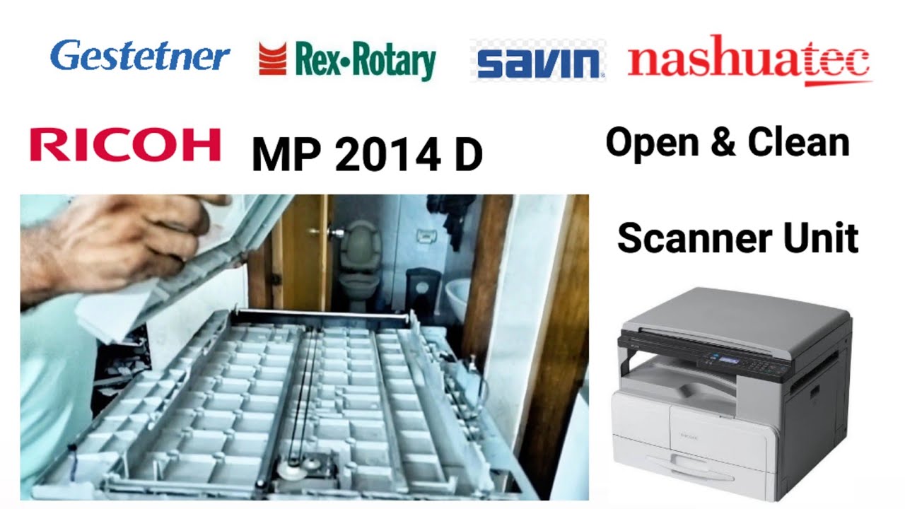 How to clean Scanner unit in Ricoh MP 2014 D? | How to open scanner unit? Opening and clear scanner 