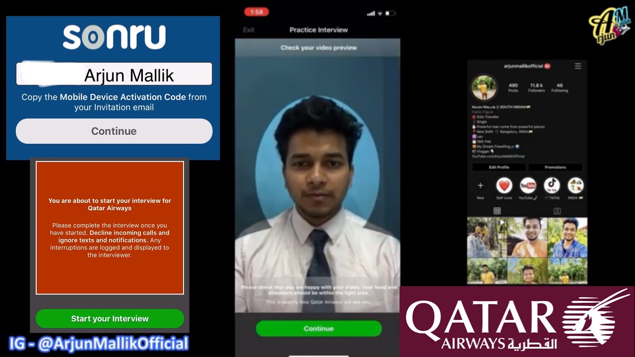 Qatar CABIN CREW 👨🏻‍💻 Online Interview by SONRU Record | 5 Questions in 13 Minutes ⏰