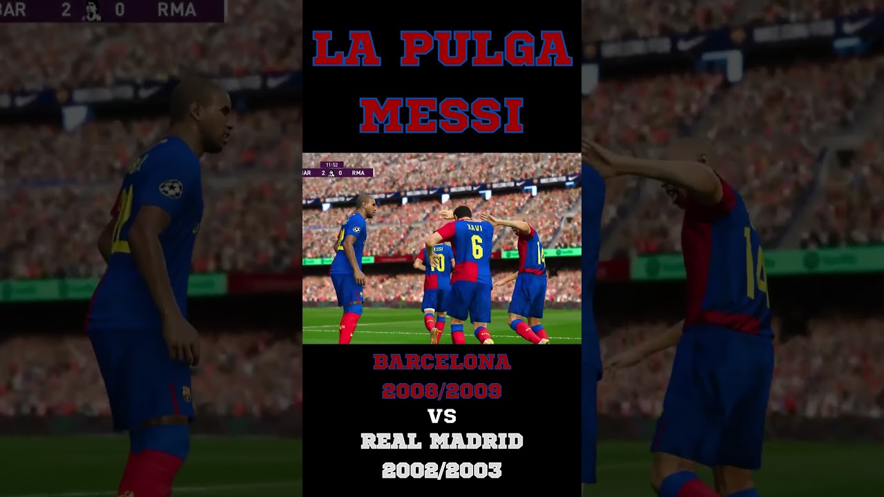 PES 2021 Retro Gaming - Lionel Messi Scores - Barcelona 2008/2009 vs Real Madrid 2002/2003