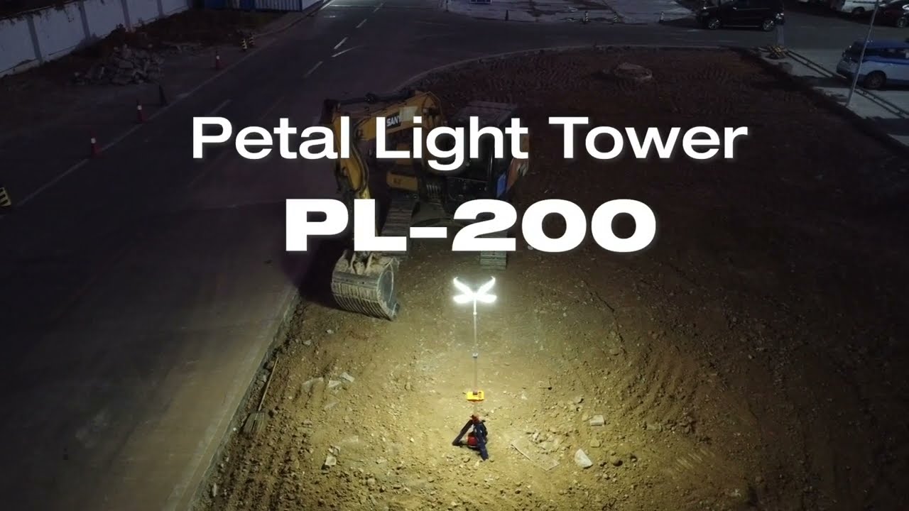 Petal light tower PL-200, Lighting Up Construction site