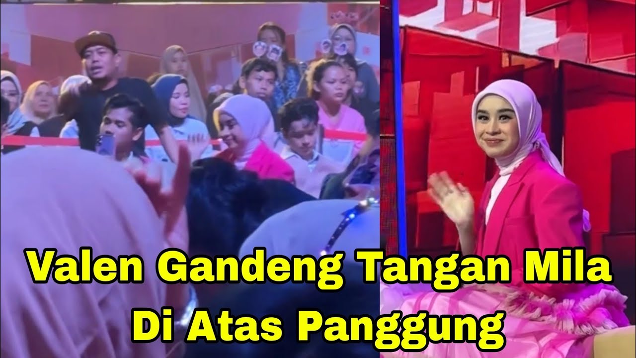 VALEN GANDENG TANGAN UMI MILA DI ATAS PANGGUNG