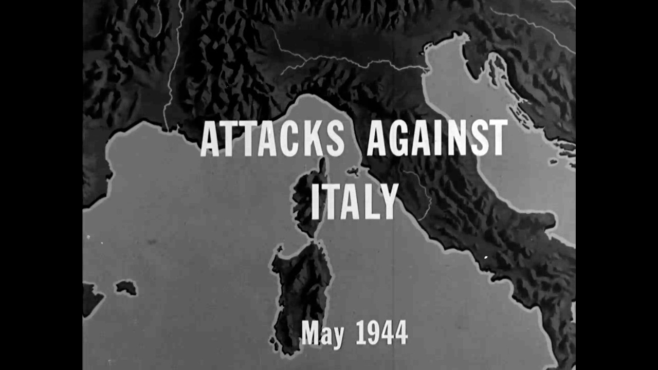 Bombardamenti aerei americani in Italia - Cinegiornale WWII (1944)