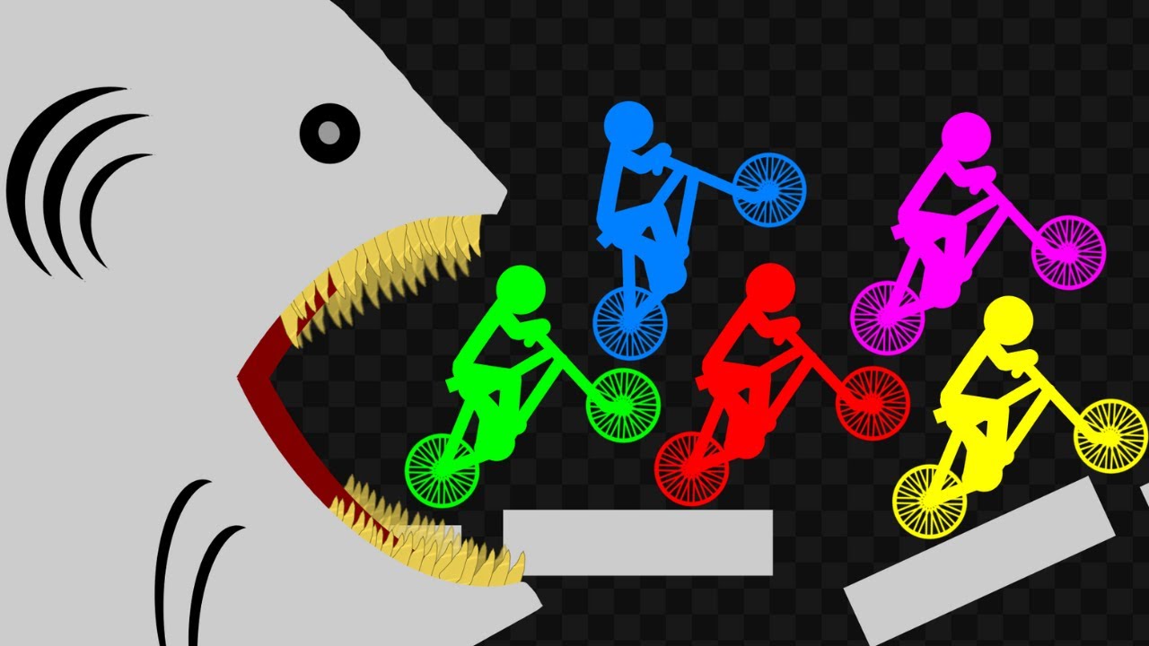 The Shark - Survival Stickman Bicycle Race