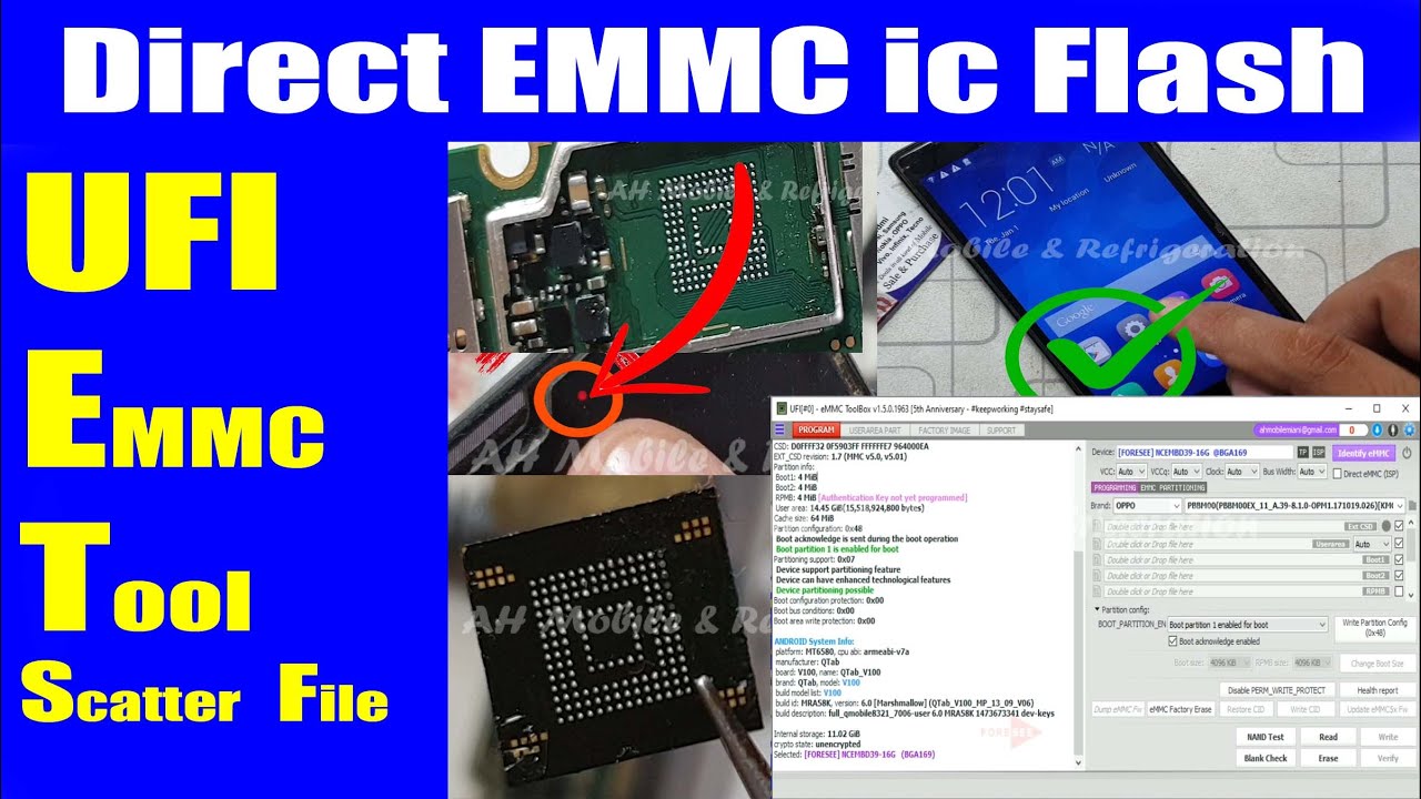How to Direct EMMC Flashing MTK Scatter File with UFI EMMC Tool | Urdu Hindi
