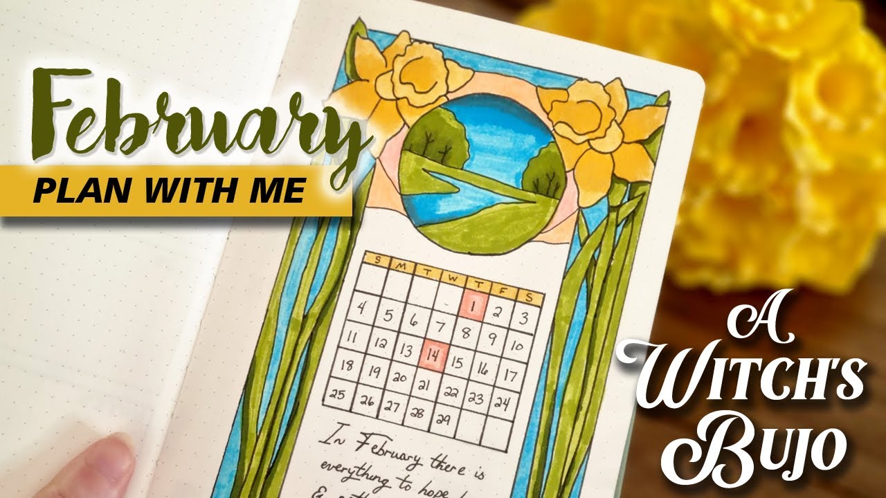February Plan With Me - A Witch's Bujo