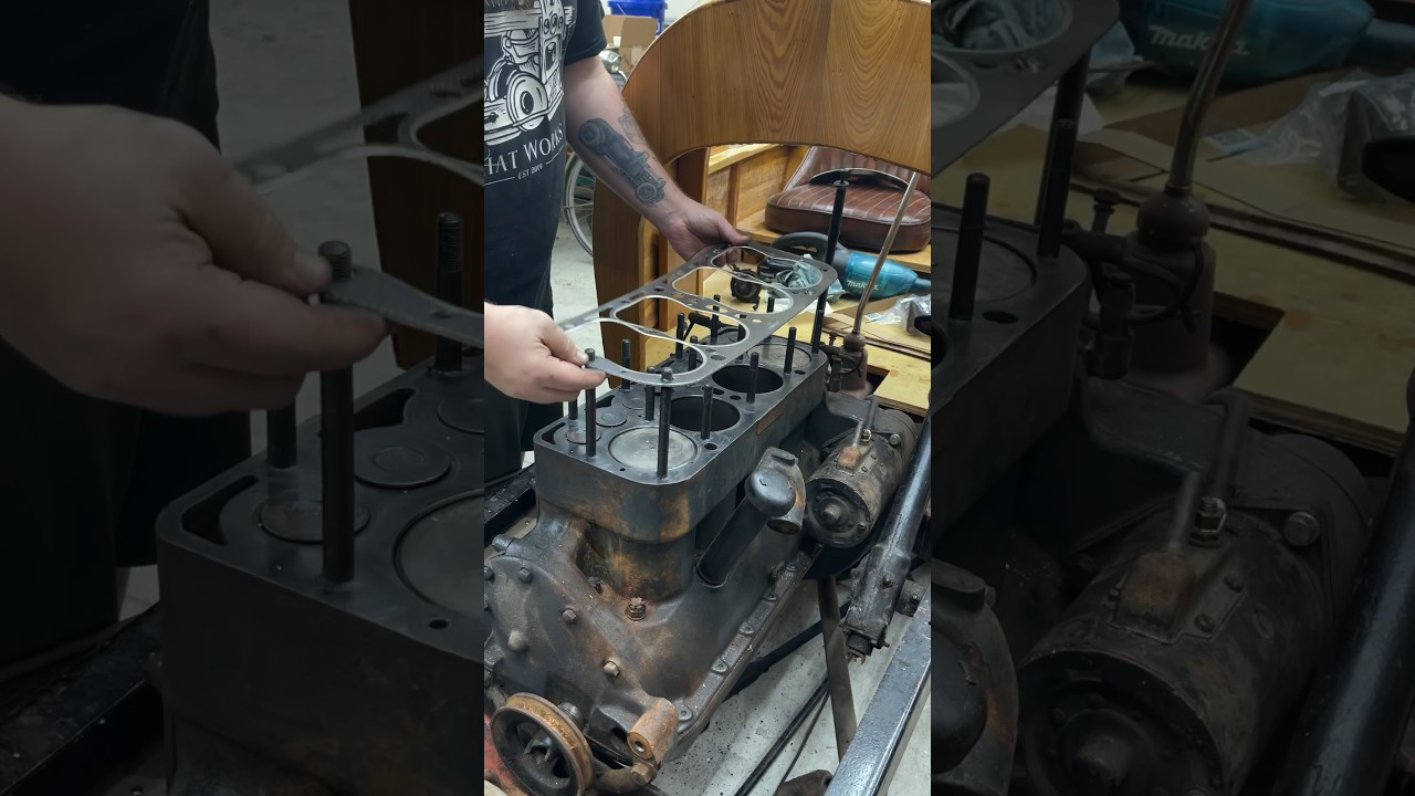 Reassembling my Ford model A engine and making some performance upgrades #hotrod #mechanic #engine