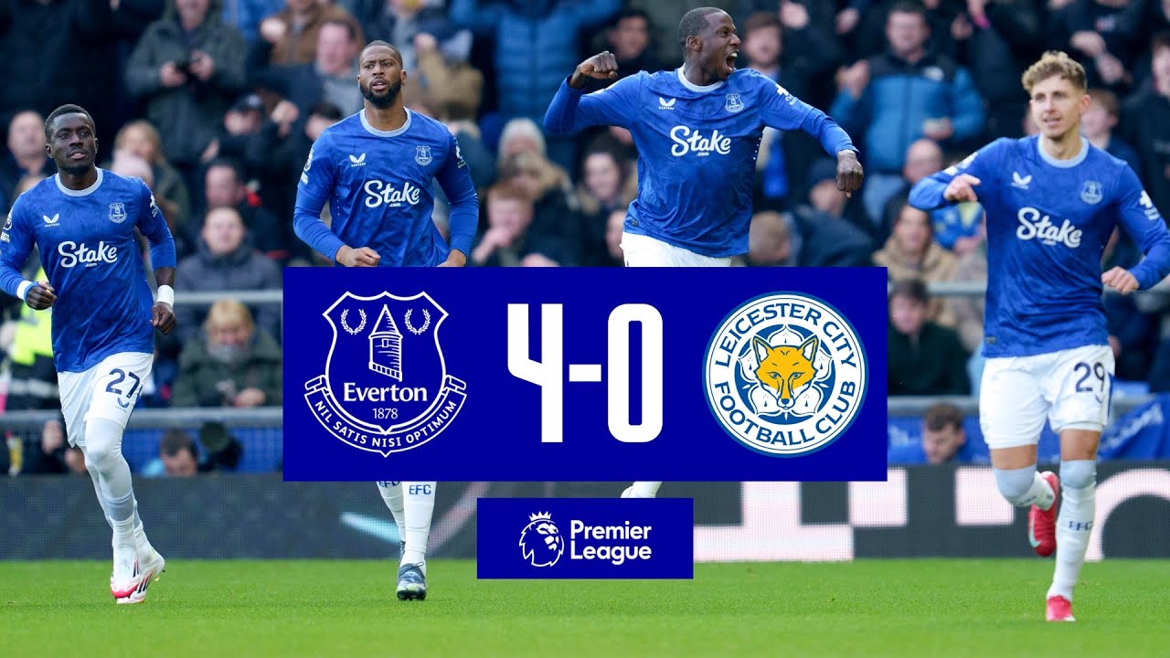 EVERTON 4-0 LEICESTER CITY | Premier League highlights
