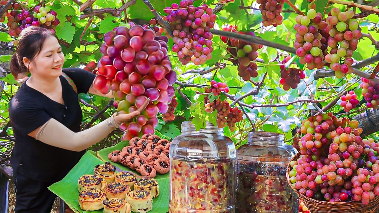 Harvesting Fresh Grapes From Farm To Sell, Cooking Delicious Meals At Home | Peaceful Rural Life