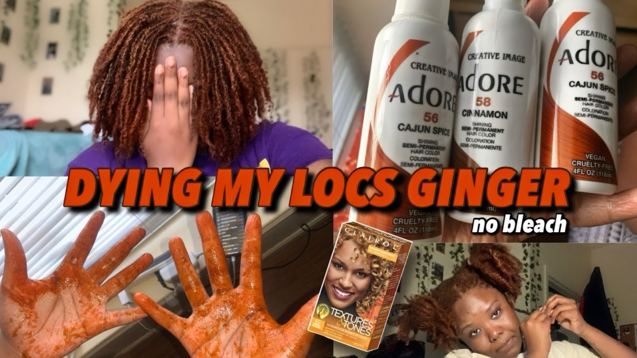 DYING MY LOCS GINGER | DIY MICROLOCS