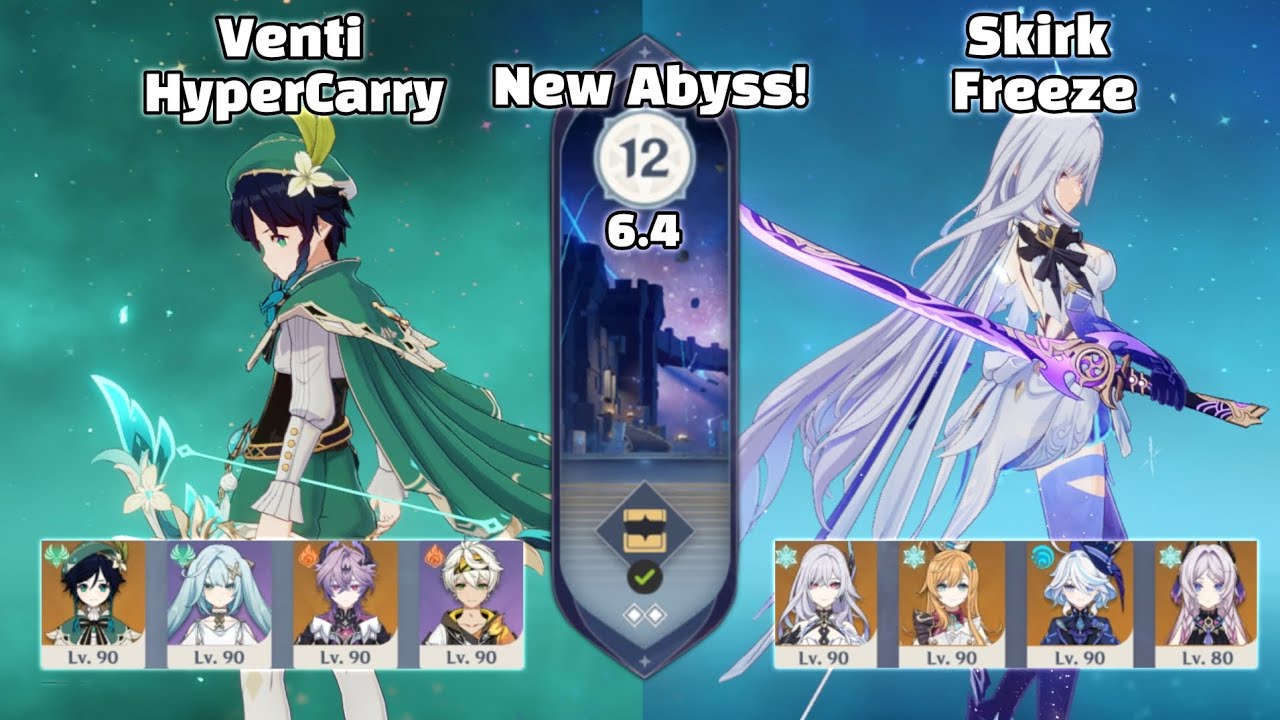[New Abyss 6.4] C0 Venti x C0 Skirk Floor12 | Genshin Impact