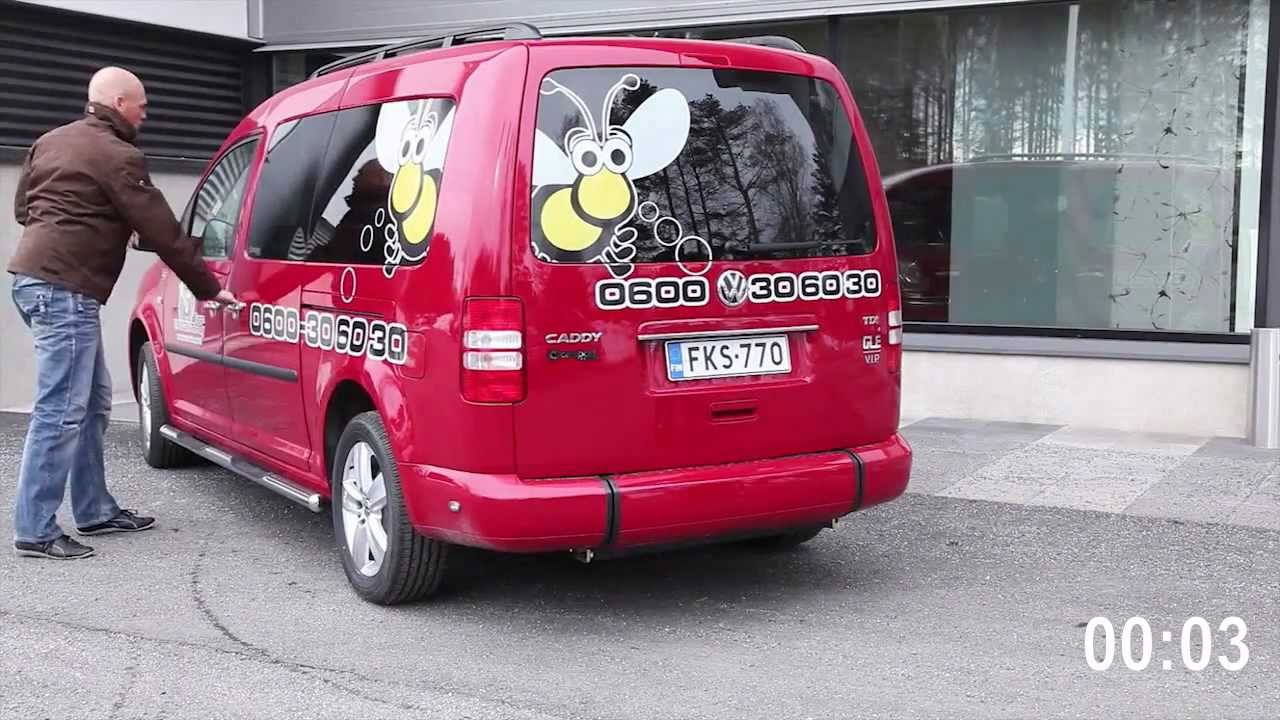 Volkswagen Caddy Carsport -matalalattiataksi: nopea pyörätuolin lastaus