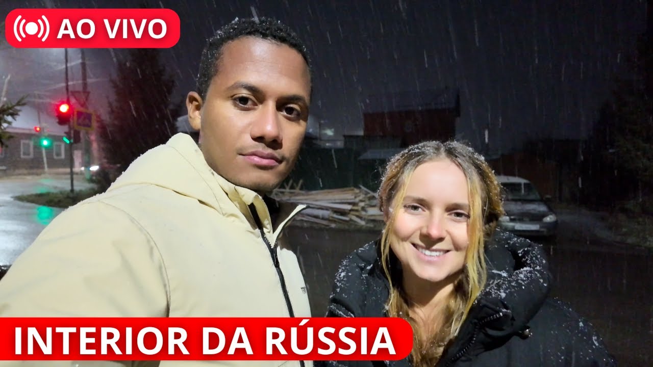 LIVE NOTURNA NA RÚSSIA: CHEGOU O INVERNO! DE CARRO RESPONDENDO DÚVIDAS