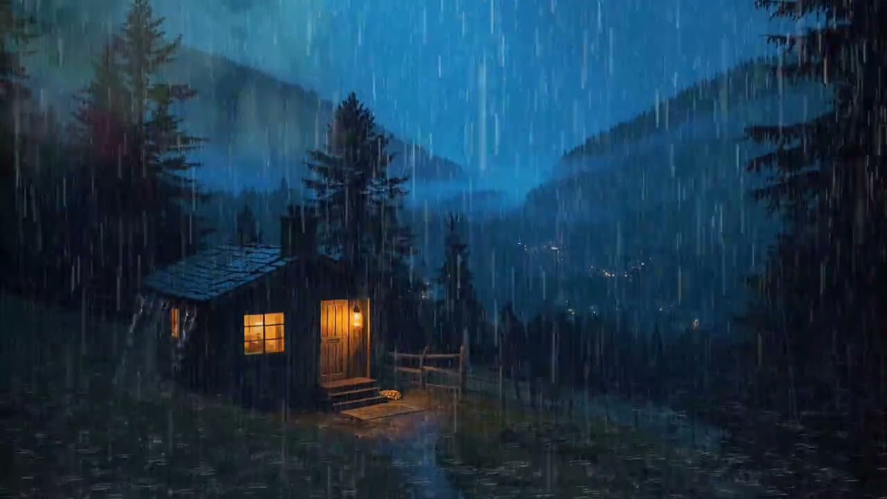 Heavy Rain on Window for Sleeping | Relaxing Rain ASMR Ambience and Thunder Sounds
