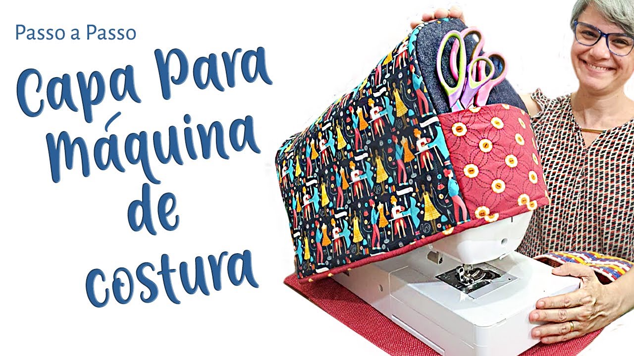 Como fazer capa para maquina de costura em tecido passo a passo