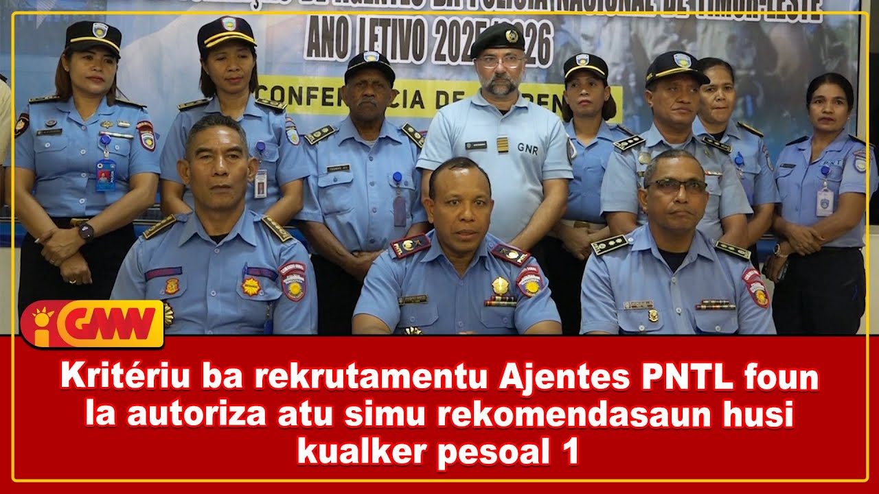 Kritériu ba rekrutamentu Ajentes PNTL foun la autoriza atu simu rekomendasaun husi kualker pesoal 1