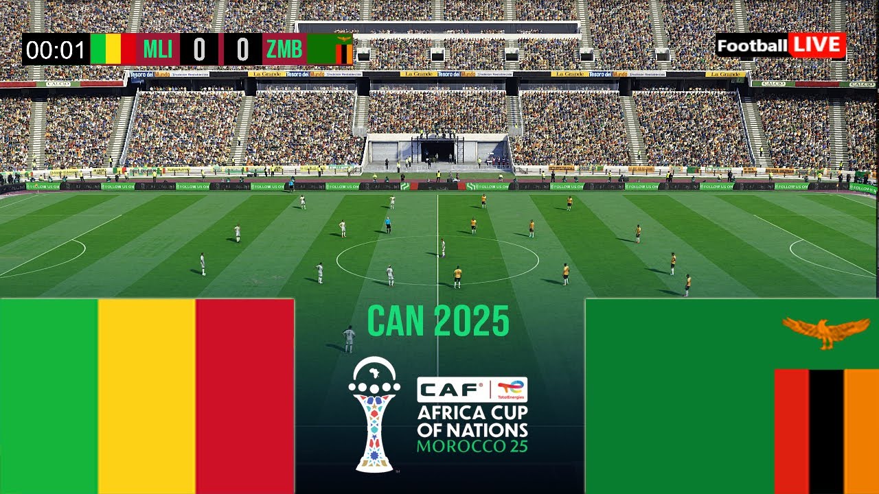 MALI vs ZAMBIE - Coupe d'Afrique des Nations 2025 CAN | Match complet | Simulation PES