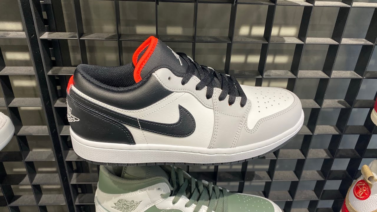 Air Jordan 1 Low (Neutral Grey/ Summit White/ Infrared 23/ Black) - Style Code: 553558-045