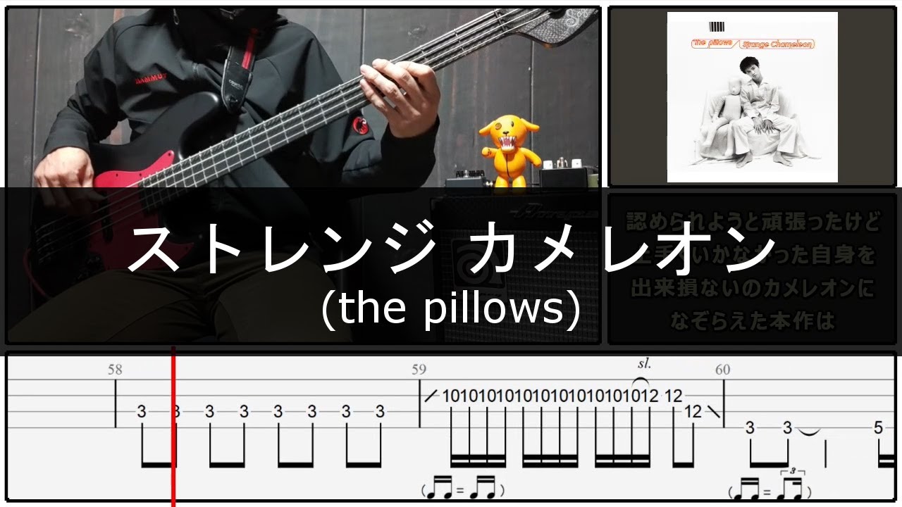 the pillows/ストレンジ カメレオン/Bass cover/TAB譜