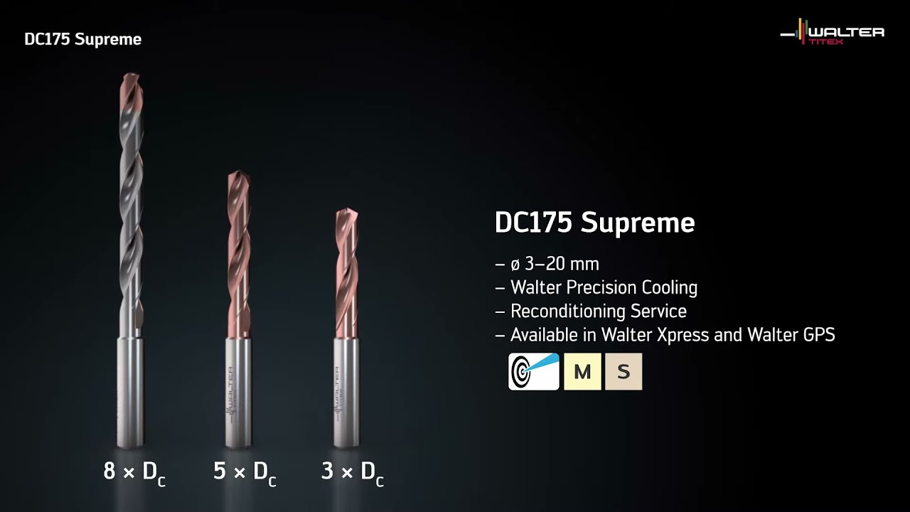 DC175 SUPREME SOLID CARBIDE DRILL   Performance   Effective  Cooling   Efficient