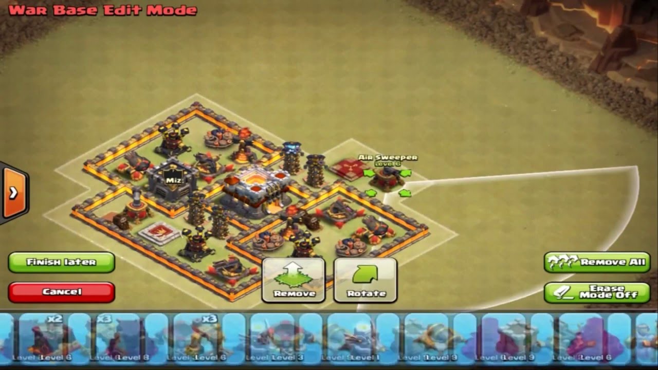 Clash Of Clans | TH10 TOP 5 WAR BASES ( 2016 DESIGN BASES )