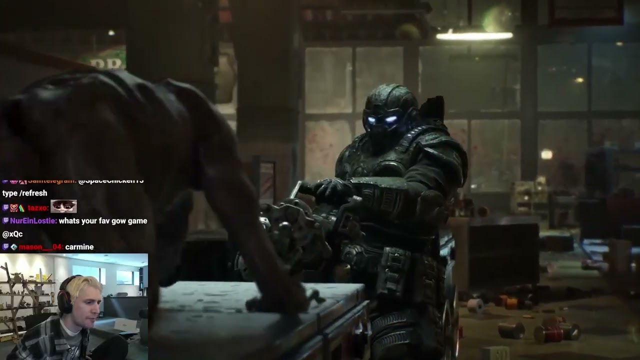 xQc отреагировал на трейлер Gears Of War, показанный в день премьеры.