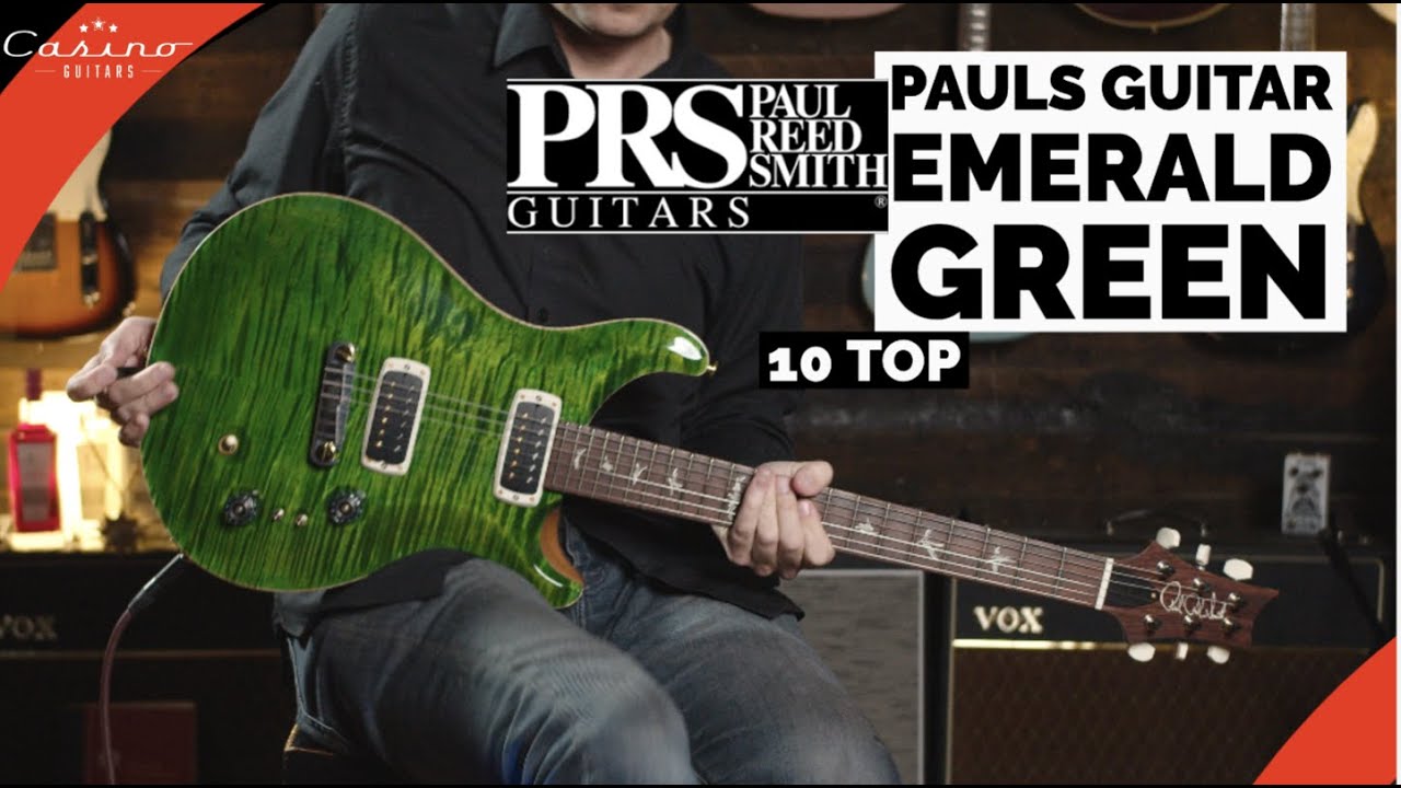PRS Pauls Guitar Emerald Green 10 Top