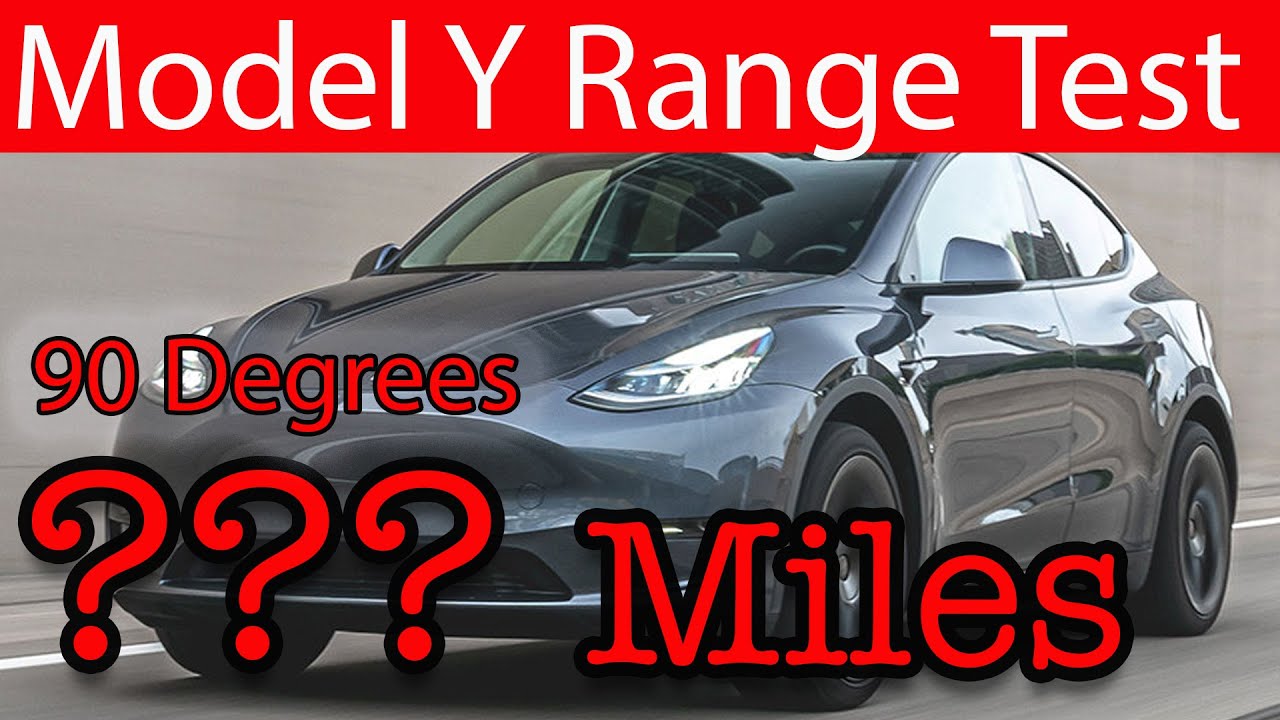 Tesla Model Y Real World Range Test 90 DEGREE DAY - HEAT-