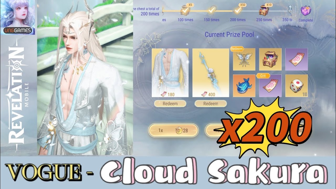 Vogue - Cloud Sakura | What I got from 200 pulls? (Revelation Gacha)
