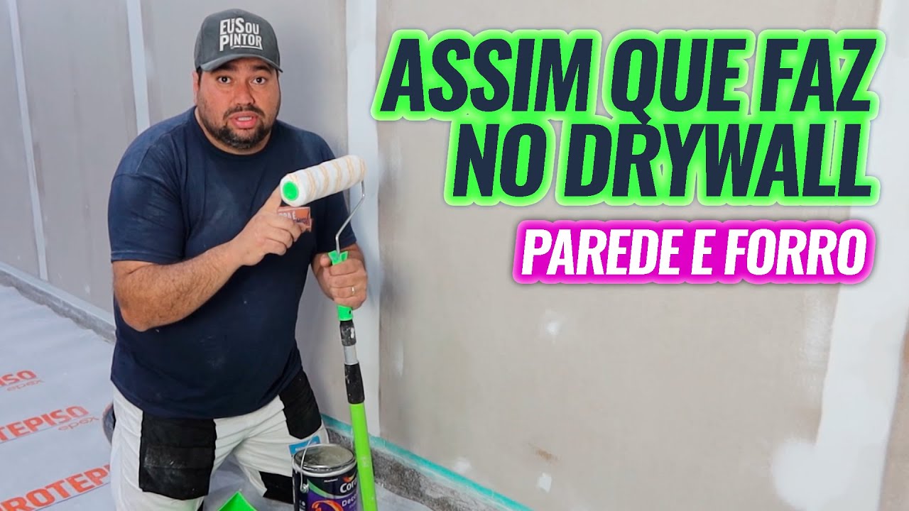 COMO PREPARA E PINTAR PAREDE DE DRYWALL - DICAS E MACETES