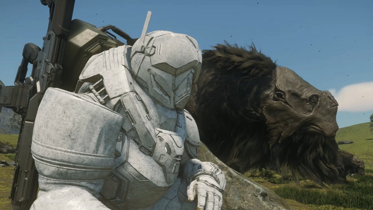 Literally touching grass at Star Citizen