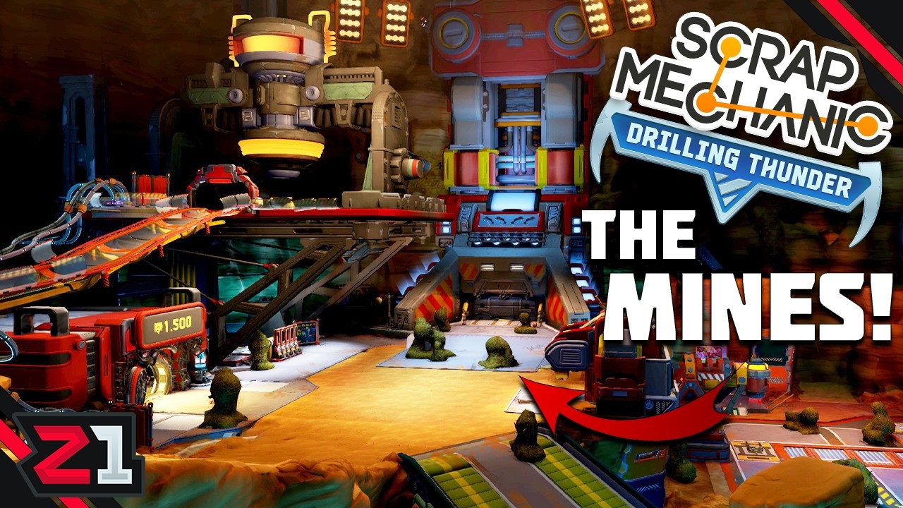We Made It To THE MINES Of Scrap Mechanic! Drilling Thunder Update [E8]